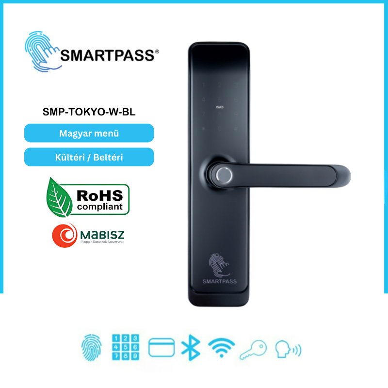 Tokyo WiFi Black Okos Kilincs