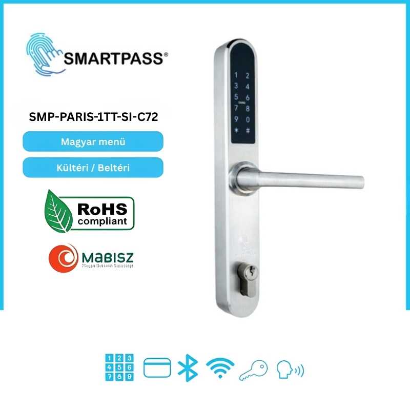 PARIS C72 Silver Okos Kilincs