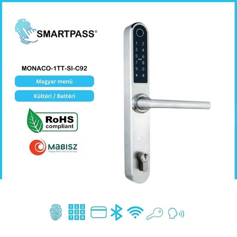 MONACO C92 Silver Okos Kilincs